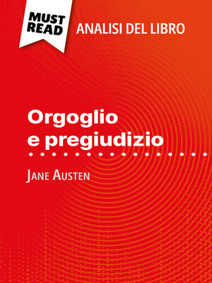 cover image of Orgoglio e pregiudizio di Jane Austen (Analisi del libro)